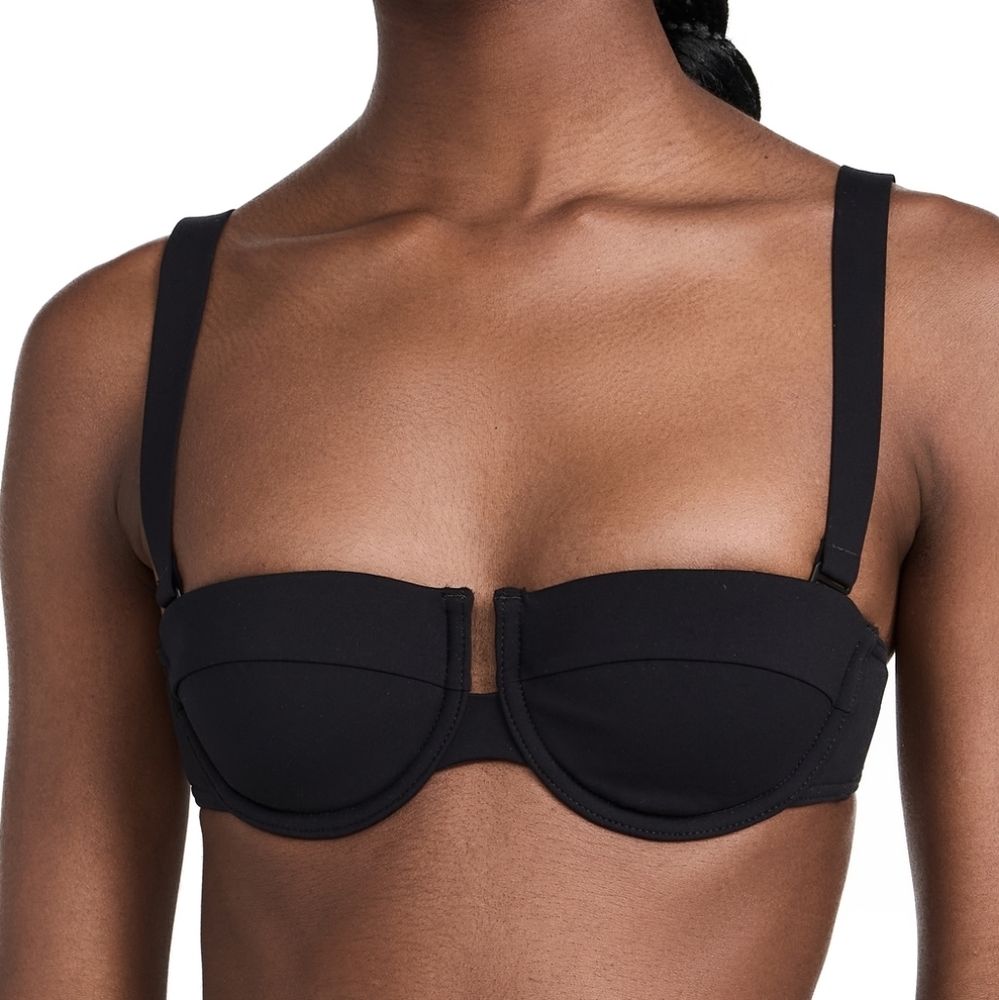 NWT Zimmermann Anneke Balconette Bra Bikini Top‎ Black 10 A/B - Picture 2 of 9